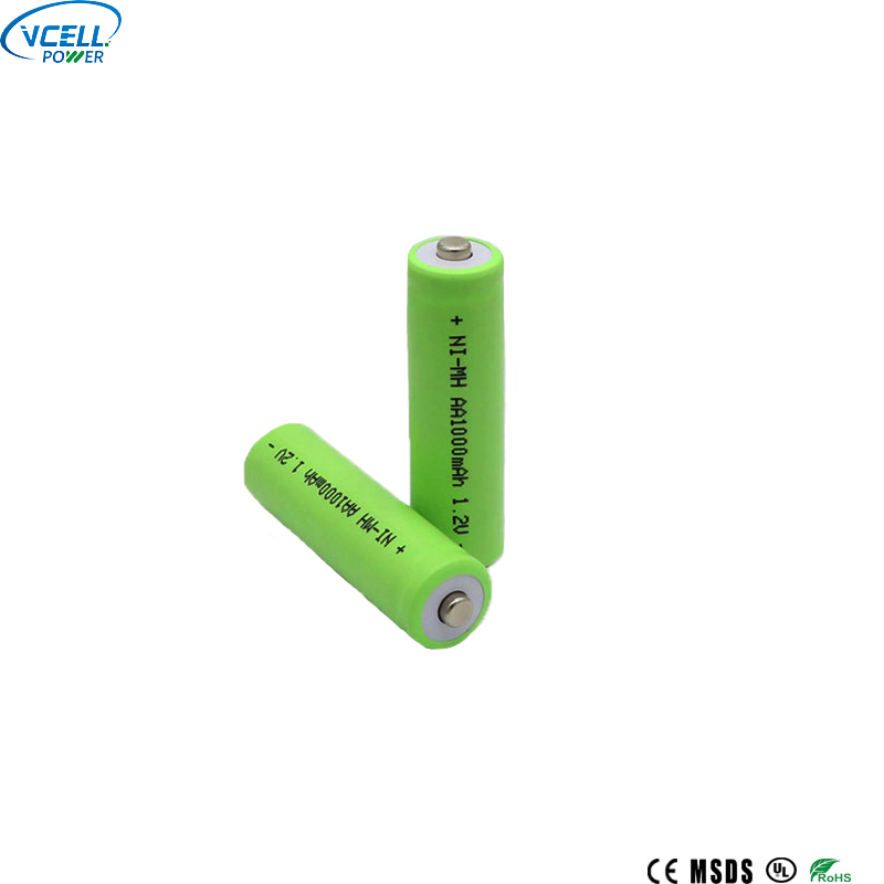 1,2V 1000mAh AA NIMH genopladeligt batteri