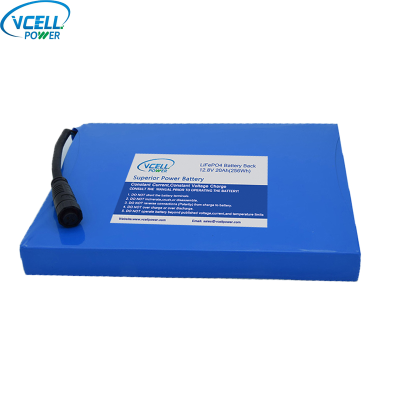 12,8V 20Ah genopladeligt LiFePO4-batteri