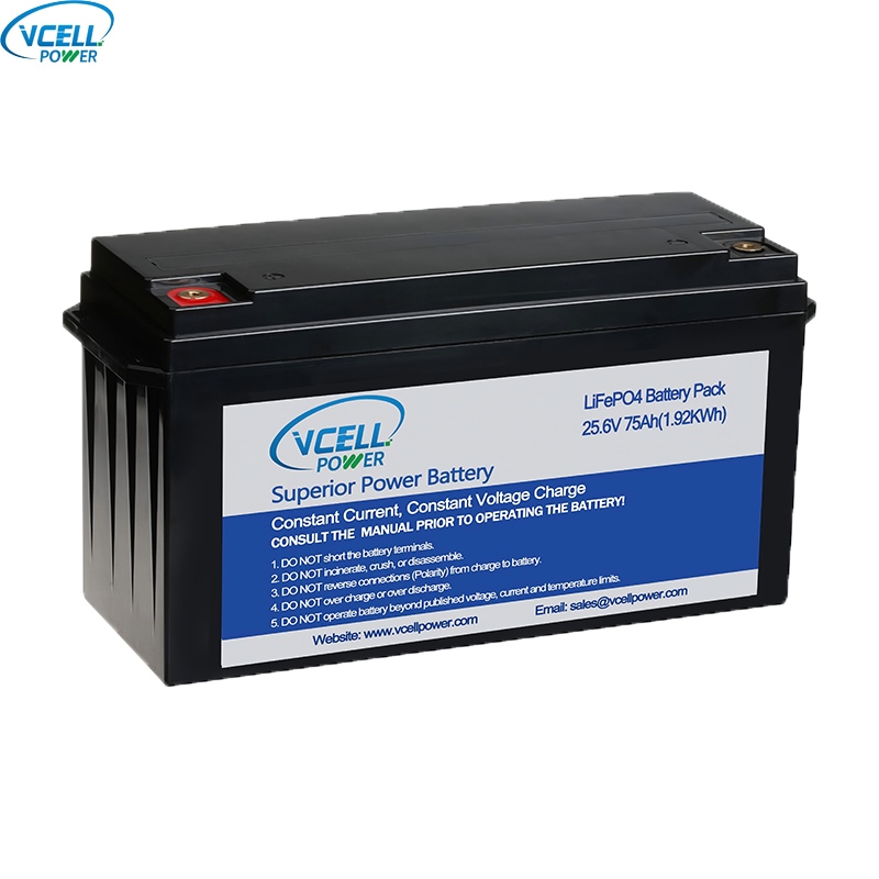 24V 75Ah Deep Cycle LiFePO4 batteri