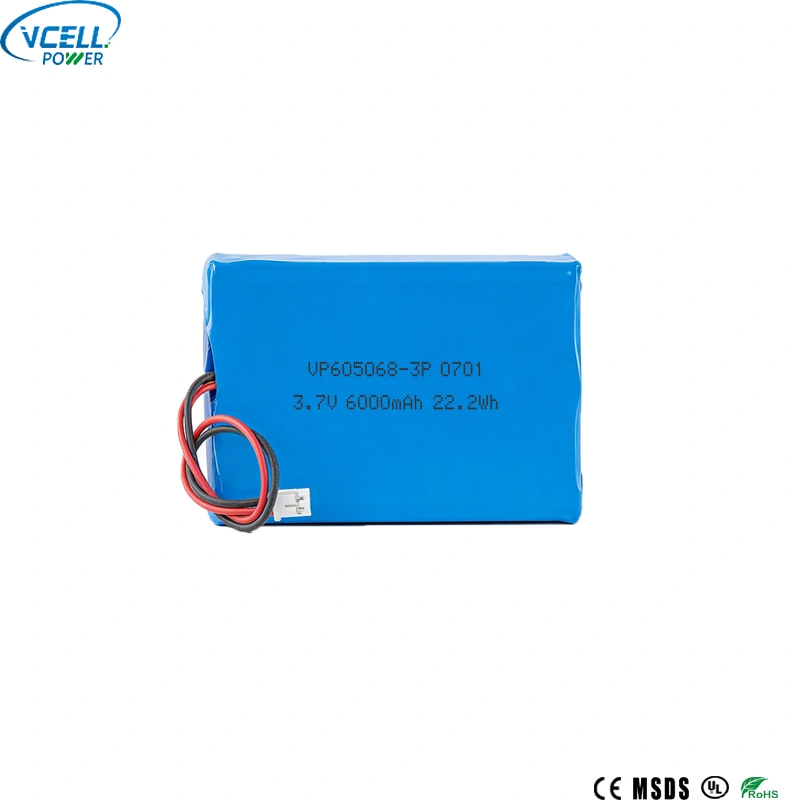 3,7V 6000mAh 605068 3P Li-polymerbatteri