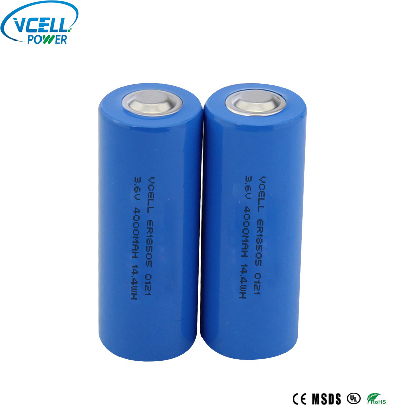 ER18505 3,6V 4000mAh primært Li SOCL2-batteri